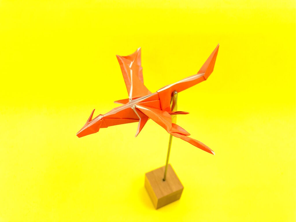 ポケモンの折り紙　リザードンの簡単な作り方2(ドラゴン16)